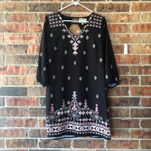 Skies are Blue Women’s long sleeve Black western dress Size: small